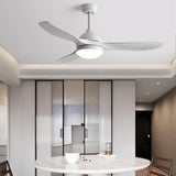 3-Blade Adjustable Hanging Rod LED Ceiling Fan Light Image - 8