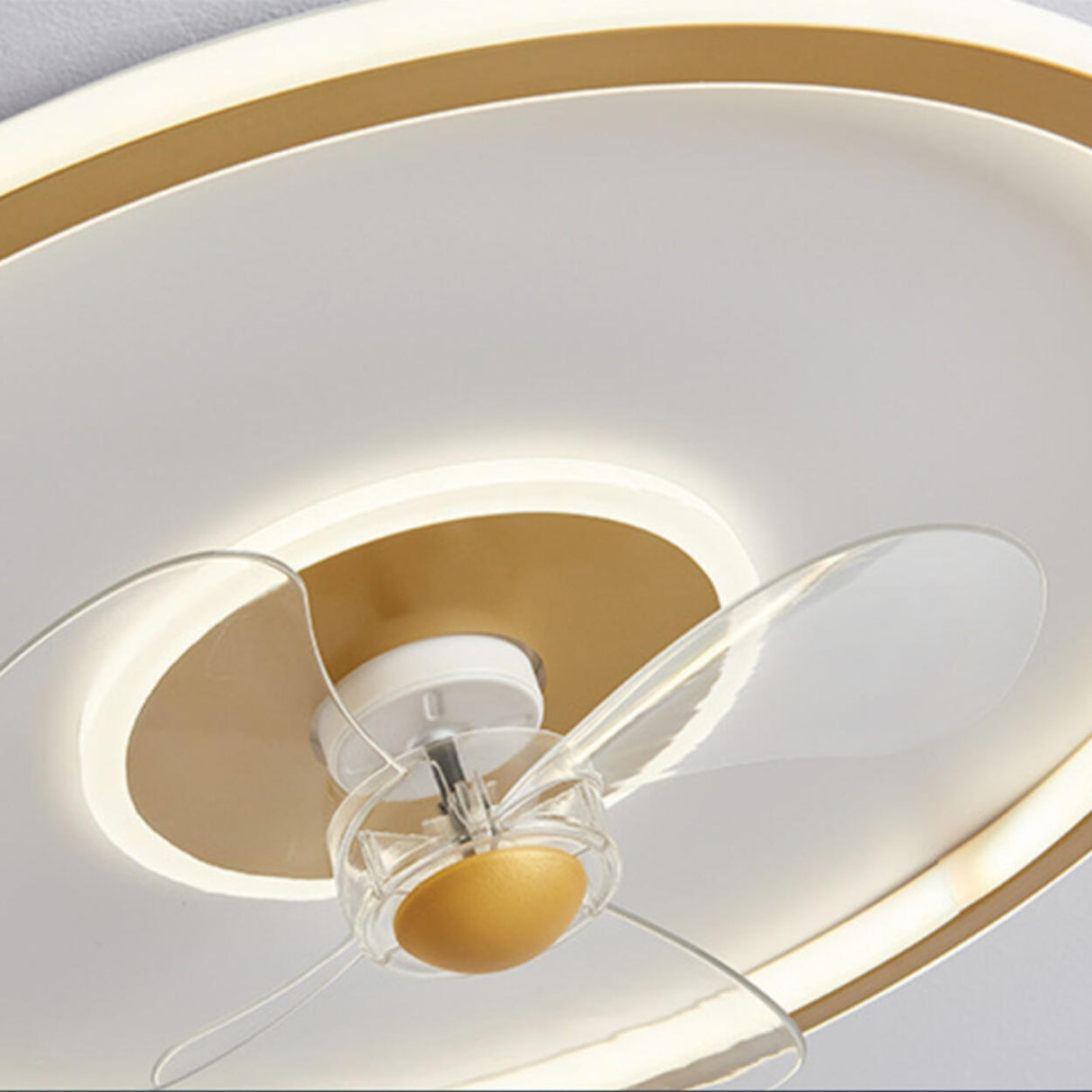 3 Blades Remote Control Modern Round Ceiling Fan Light Image - 17