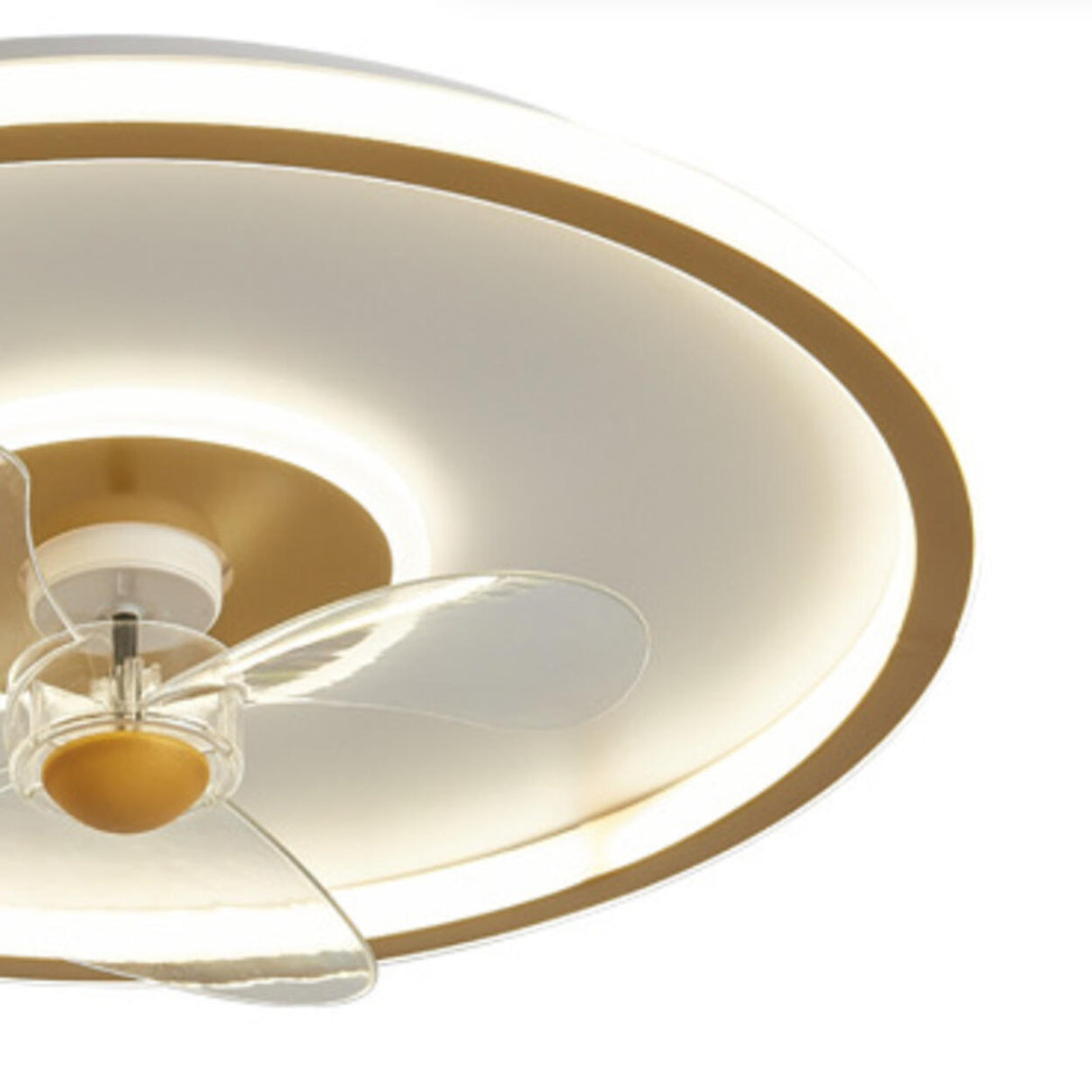 3 Blades Remote Control Modern Round Ceiling Fan Light Image - 18