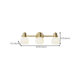 3-Light Adjustable Modern Brass Globe Vanity Light Image - 10