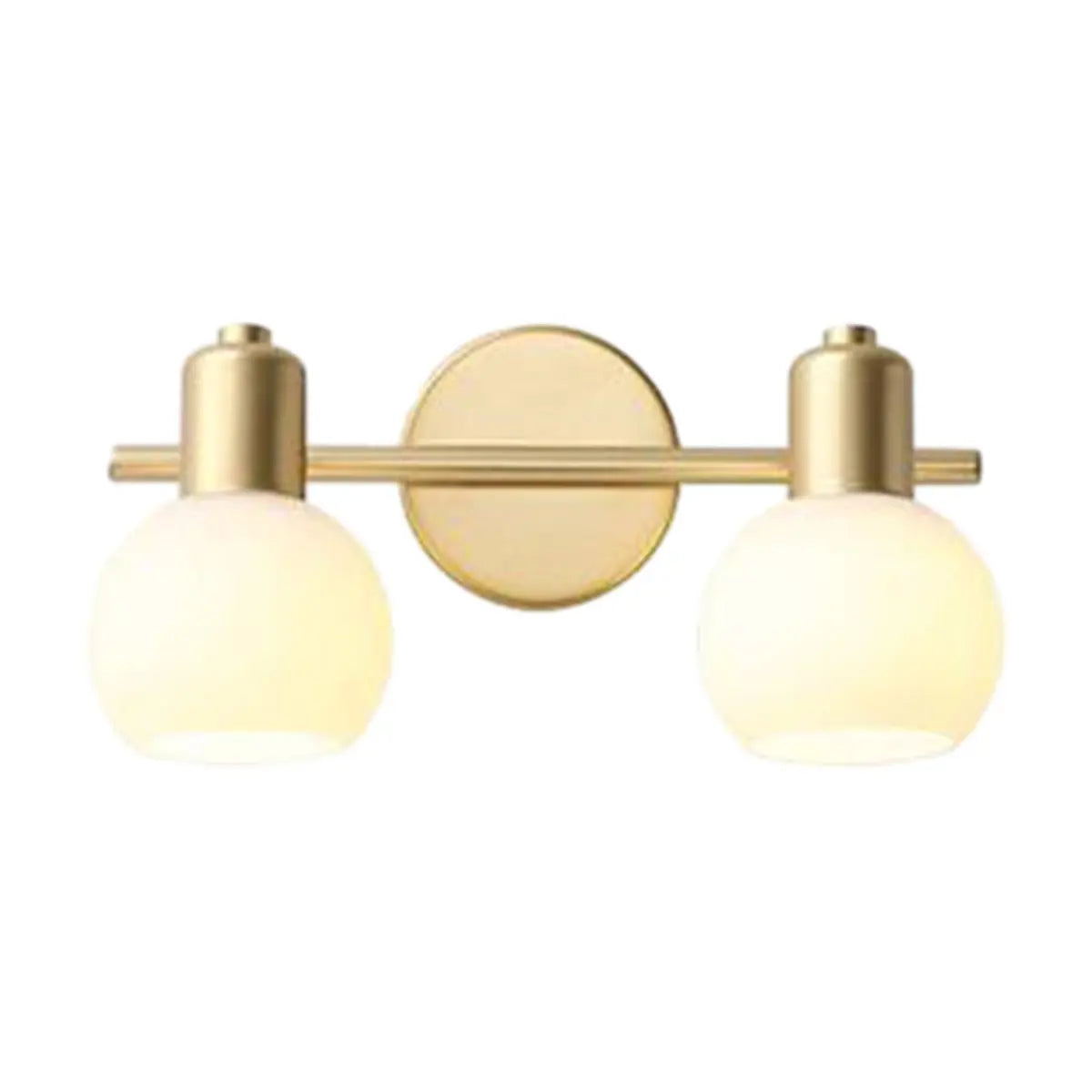 3-Light Adjustable Modern Brass Globe Vanity Light Image - 5