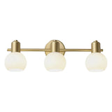 3-Light Adjustable Modern Brass Globe Vanity Light Image - 6