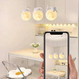 3-Light Adorable Bunny and Moon Island Pendant Light Image - 12