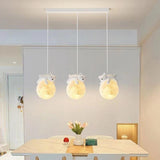 3-Light Adorable Bunny and Moon Island Pendant Light Image - 17