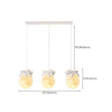 3-Light Adorable Bunny and Moon Island Pendant Light Image - 19