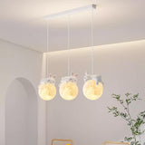 3-Light Adorable Bunny and Moon Island Pendant Light Image - 6