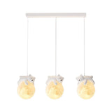 3-Light Adorable Bunny and Moon Island Pendant Light Image - 7