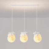 3-Light Adorable Bunny and Moon Island Pendant Light Image - 8