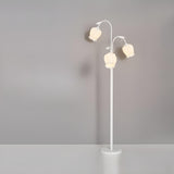 3-Light Bedroom Green Tulip-Shaped Metal Floor Lamp Image - 8