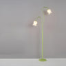 3-Light Bedroom Green Tulip-Shaped Metal Floor Lamp Image - 9