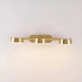 3-Light Brass Bowl Metal LED Bathroom Vanity Light Image - 1