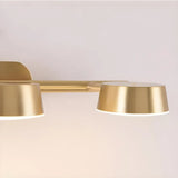 3-Light Brass Bowl Metal LED Bathroom Vanity Light Image - 8