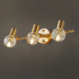 3-Light Clear Crystal Globe Adjustable Vanity Light Image - 10