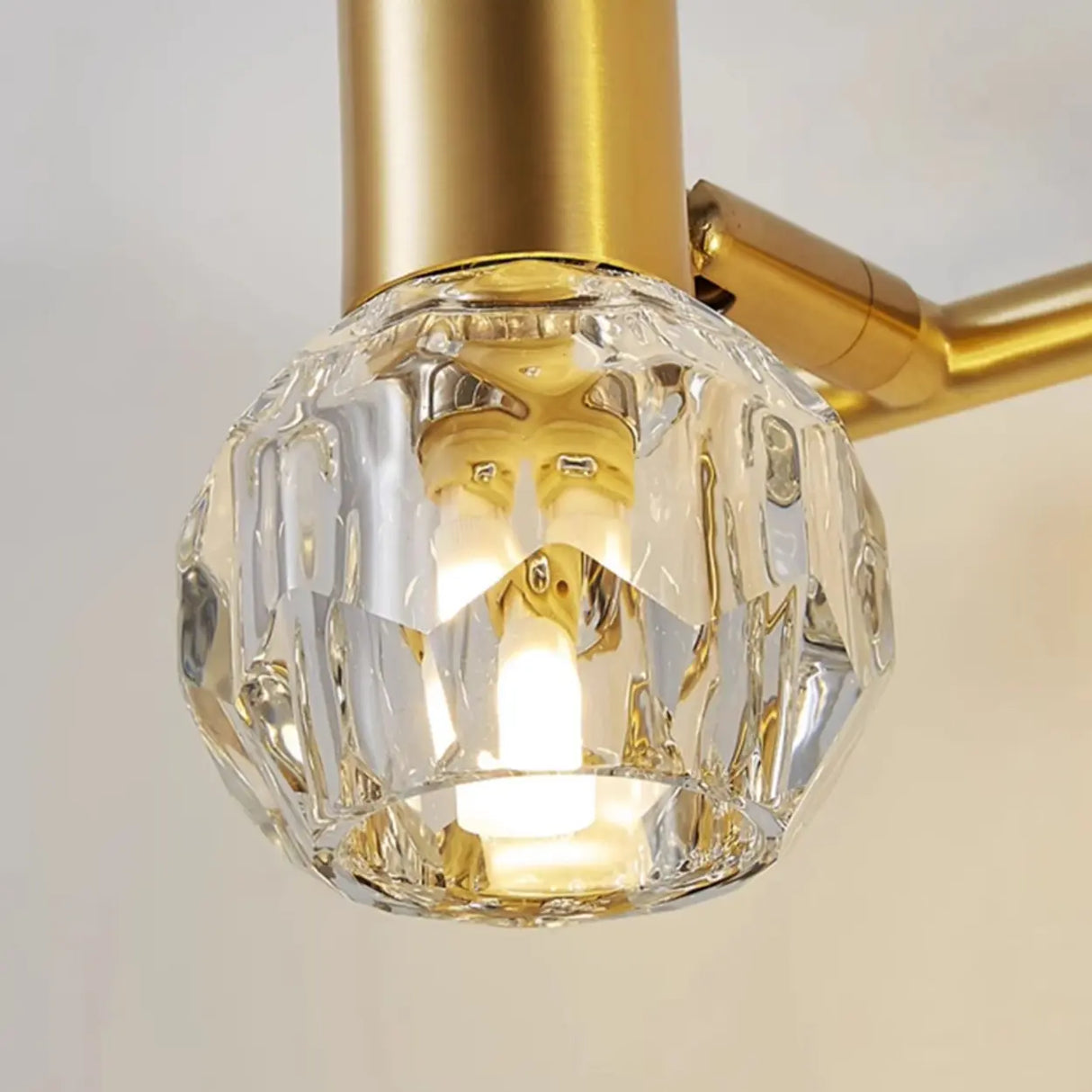 3-Light Clear Crystal Globe Adjustable Vanity Light Image - 7