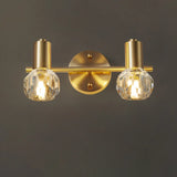 3-Light Clear Crystal Globe Adjustable Vanity Light Image - 9