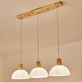 3-Light Contemporary Dome LED Island Pendant Light Image - 1