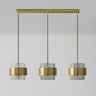 3-Light Contemporary Gold Cylinder Island Pendant Light Image - 5