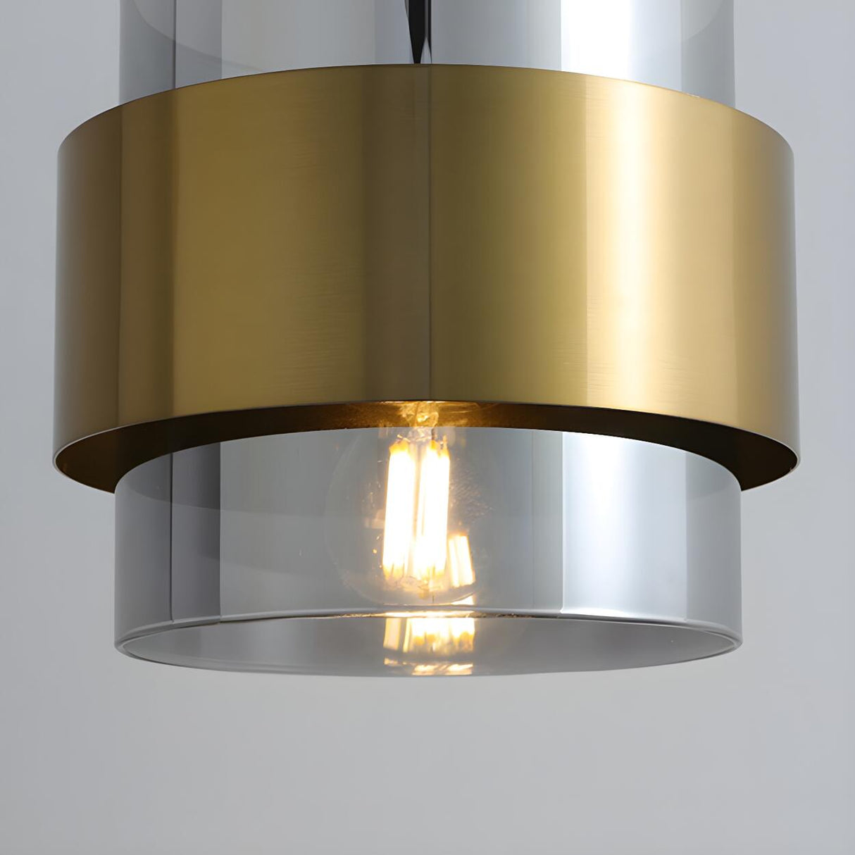 3-Light Contemporary Gold Cylinder Island Pendant Light Image - 7