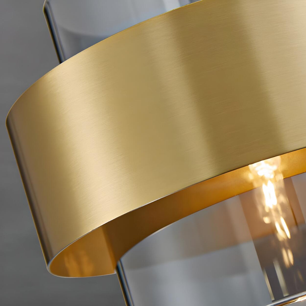 3-Light Contemporary Gold Cylinder Island Pendant Light Image - 9