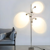 3-Light Exquisite Circle Chrome LED Metal Floor Lamp Image - 1