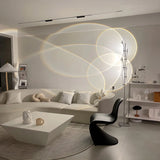 3-Light Exquisite Circle Chrome LED Metal Floor Lamp Image - 2