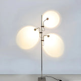 3-Light Exquisite Circle Chrome LED Metal Floor Lamp Image - 6