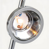 3-Light Exquisite Circle Chrome LED Metal Floor Lamp Image - 9