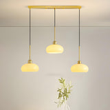 3-Light Exquisite Gold Dome Island Pendant Light Image - 2