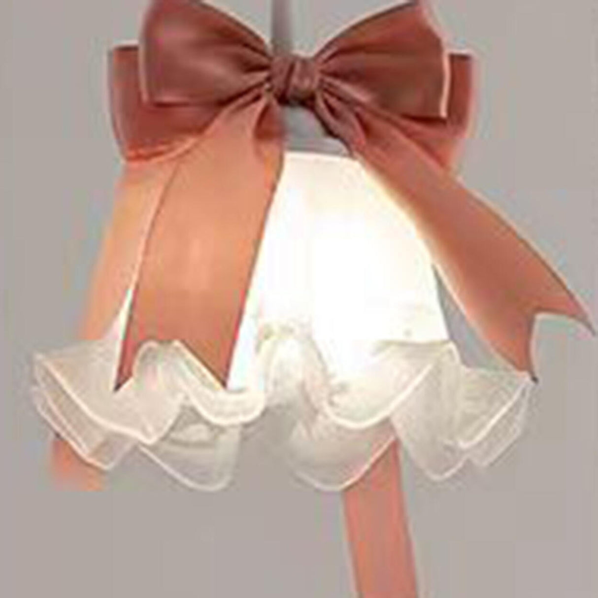 3-Light Exquisite Pink Bowknot and Floral Island Light Image - 6