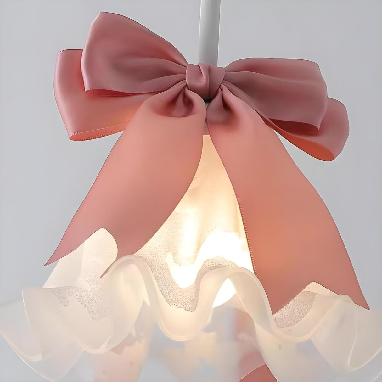 3-Light Exquisite Pink Bowknot and Floral Island Light Image - 7