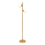 3-Light Globe Gold Contemporary Metal Floor Lamp Image - 3