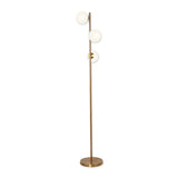 3-Light Globe Gold Contemporary Metal Floor Lamp Image - 5