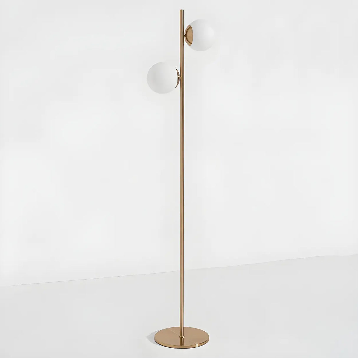 3-Light Globe Gold Contemporary Metal Floor Lamp Image - 8