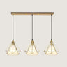 3-Light Gold Diamond Adjustable Island Ceiling Light Image - 11