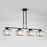 3-Light Gold Modern Square Island Pendant Light Image - 15