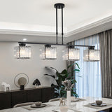 3-Light Gold Modern Square Island Pendant Light Image - 8