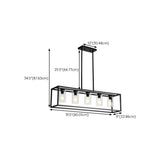 3-Light Industrial Black Cage Island Ceiling Light Image - 17