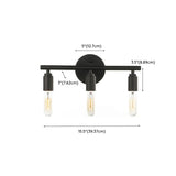 3-Light Industrial Black Cylinder Vanity Light Fixture Image - 13