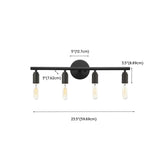 3-Light Industrial Black Cylinder Vanity Light Fixture Image - 14