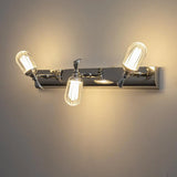 3-Light Industrial Linear Chrome Vanity Light Fixture Image - 4