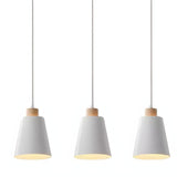 3-Light Minimalist White Cone Island Pendant Light Image - 7