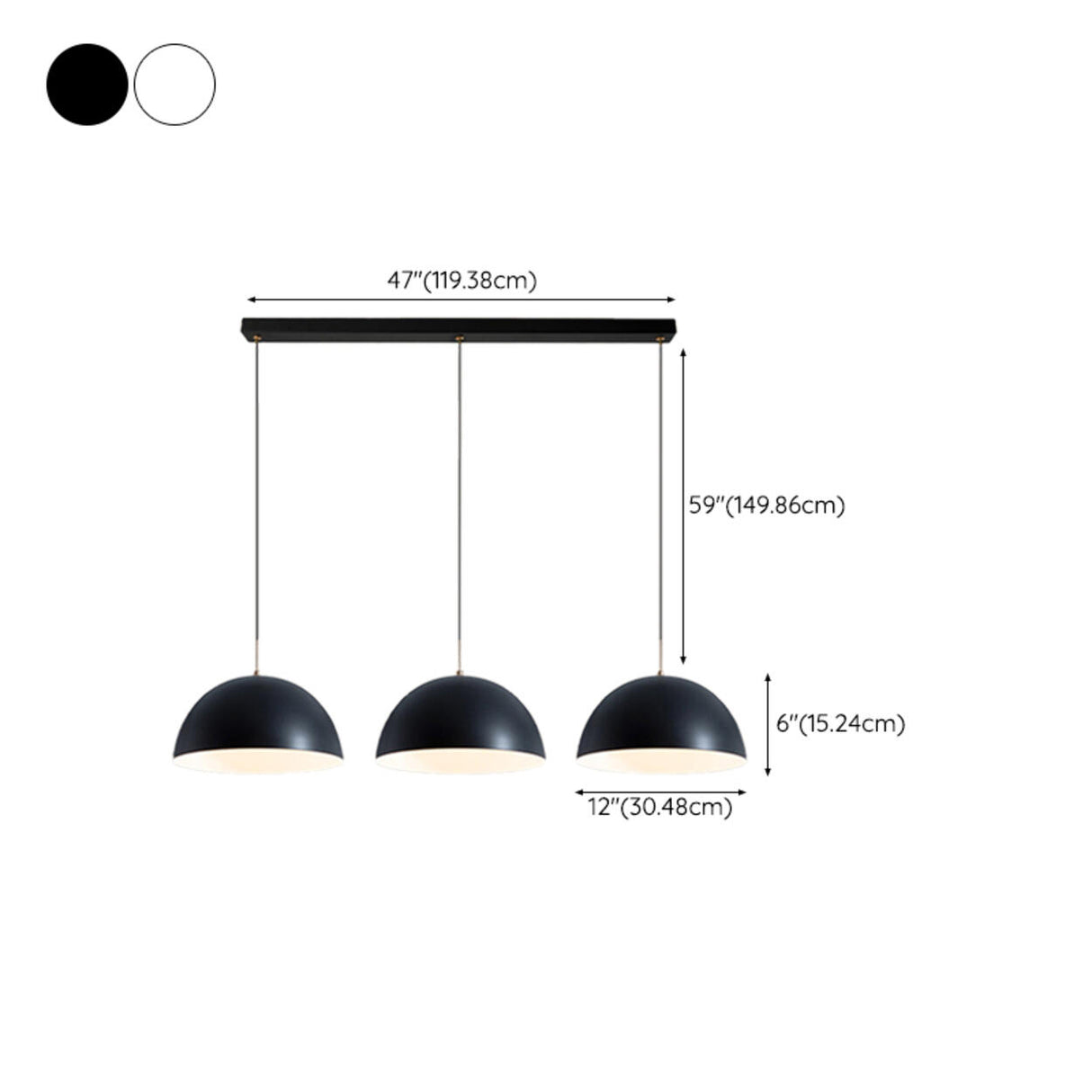 3-Light Modern Adjustable Dome Island Pendant Light Image - 21