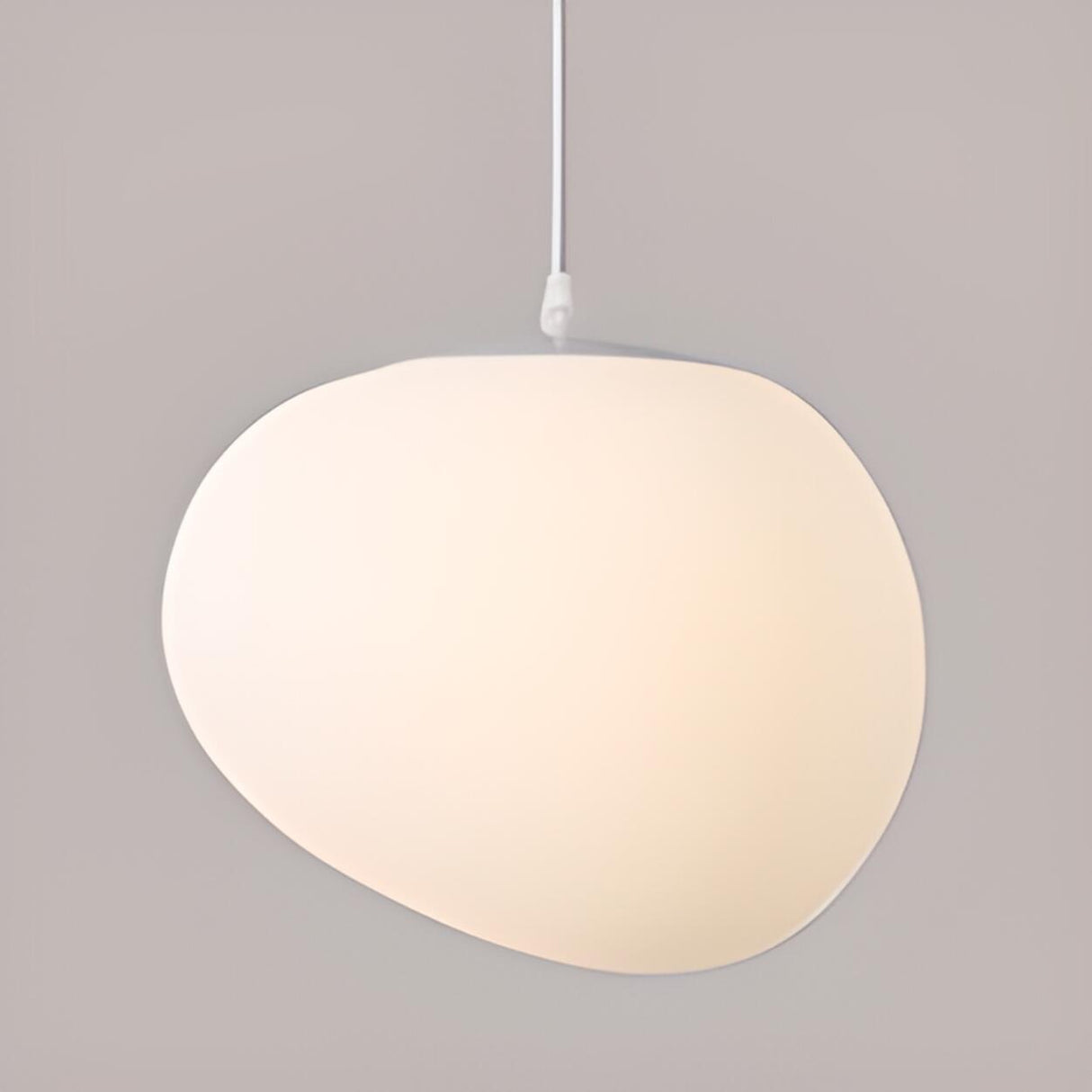 3-Light Modern Adjustable White Pebble Pendant Light Image - 6