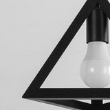 3-Light Modern Black Triangle Island Pendant Light Image - 9