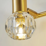 3-Light Modern Clear Crystal Globe LED Vanity Light Image - 12