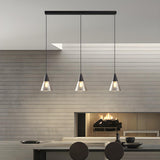 3-Light Modern Cone Adjustable Island Hanging Light Image - 1