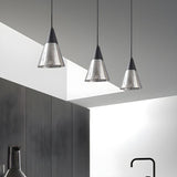 3-Light Modern Cone Adjustable Island Hanging Light Image - 3