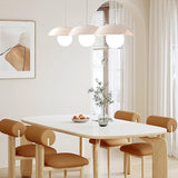 3-Light Modern Dome and Globe Island Pendant Light Image - 1