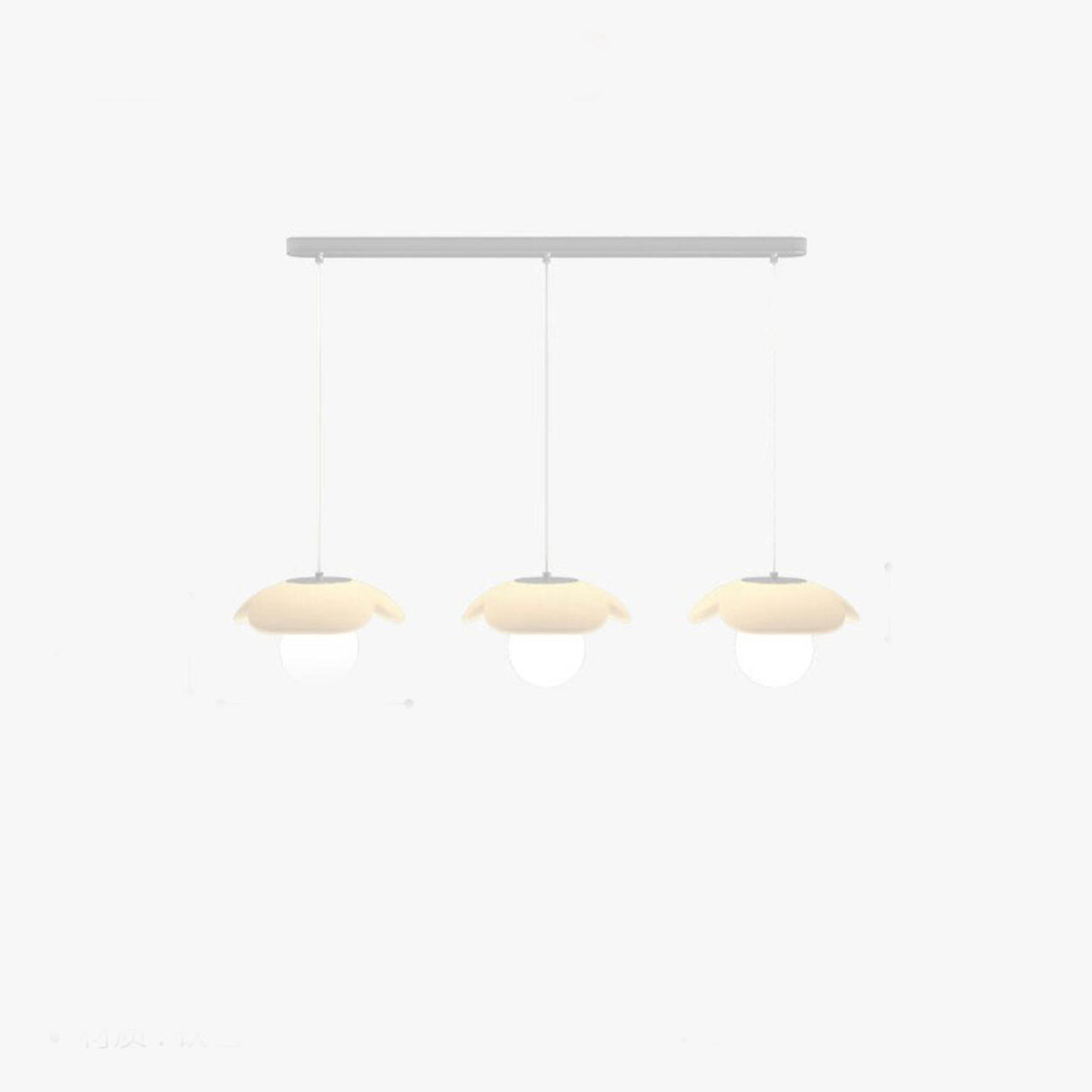 3-Light Modern Dome and Globe Island Pendant Light Image - 2