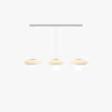 3-Light Modern Dome and Globe Island Pendant Light Image - 2